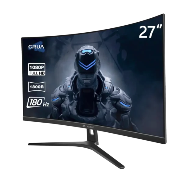 CRUA 27" 165Hz/180Hz Curved Gaming Monitor - FHD 1080P,AMD FreeSync, 1800R Frameless Computer...